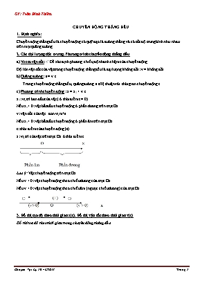 Tổng Ôn tập các Chuyên đề Vật lý lớp 10 học kỳ 1